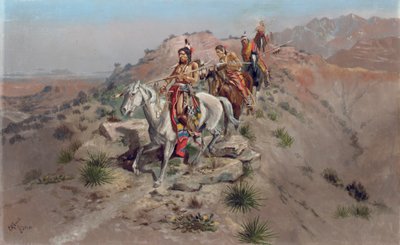 På krigsstien, 1895 af Charles Marion Russell