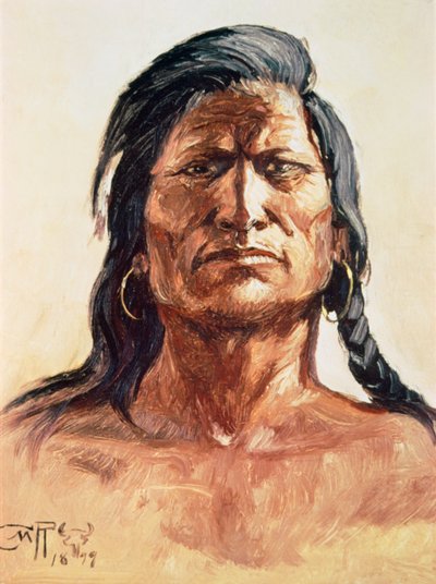 Shoshone stammemand af Charles Marion Russell