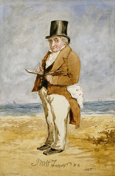 Fuld længde portræt af Joseph Mallord William Turner, 1849 af Charles Martin