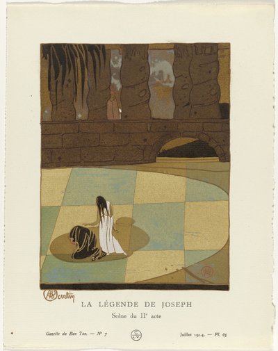 Gazette du Bon Ton, 1914 - nr. 7: The Legend of Joseph / Scene fra anden akt af Charles Martin