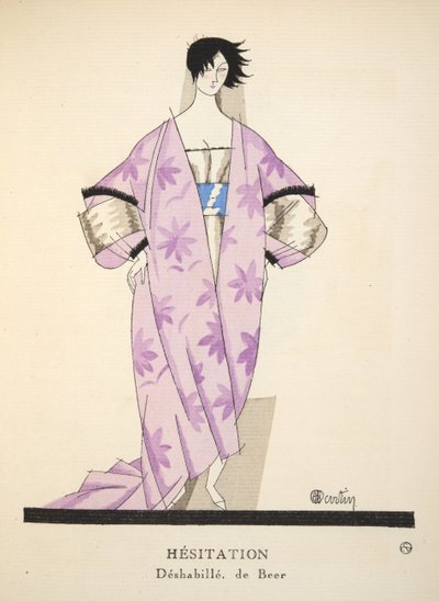 Tøver med Gazette de Bon Ton, pub. 1920 (stenciltryk) af Charles Martin