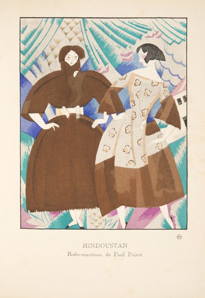 Hindoustan, fra en samling af modeplader, 1920 (pochoir-tryk) af Charles Martin