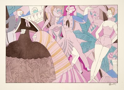 Karnevallet fra Sports & Entertainment, pub. 1914 (stenciltryk) af Charles Martin