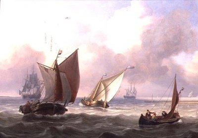 Dutch Pinks i en dønning fra en anløbsbro af Charles Martin Powell