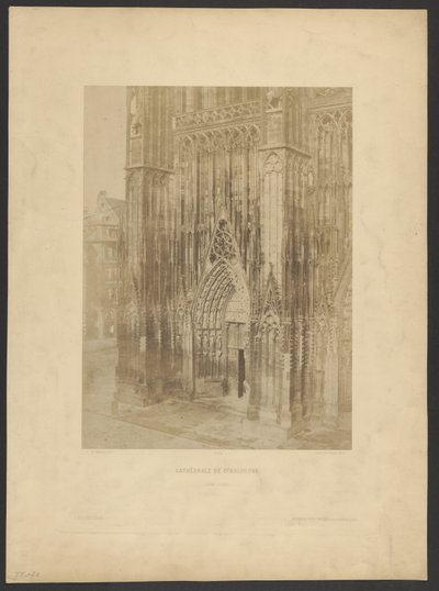 Katedralen i Strasbourg. Stor portal. af Charles Marville