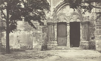 Villeneuve le Comte Kirke, Seine-et-Marne Kirke Villeneuve le Comte, Seine-et-Marne, 1862. af Charles Marville