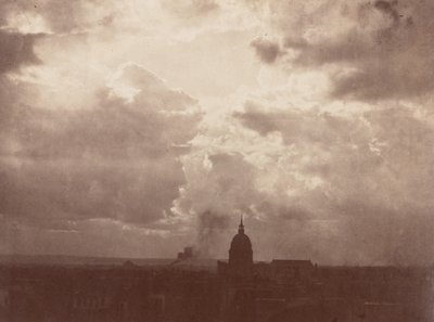 Skystudie over Pantheon, Paris,1856 (foto) af Charles Marville