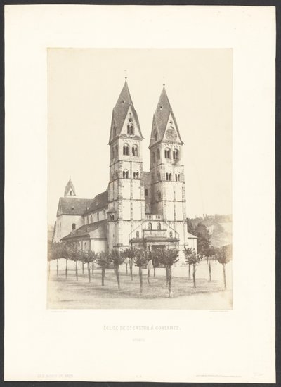 Castors kirke i Coblentz af Charles Marville