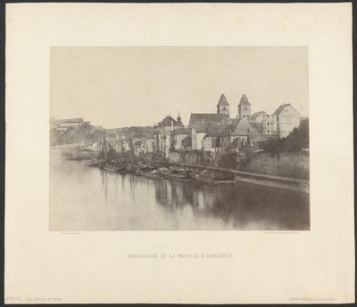 Mosels udmunding ved Coblentz af Charles Marville