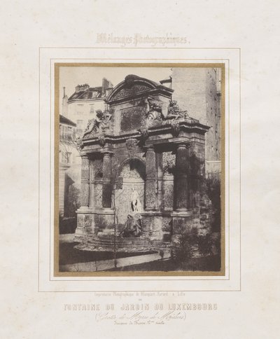 Springvand i Jardin du Luxembourg (Grotten Marie de Medici) af Charles Marville