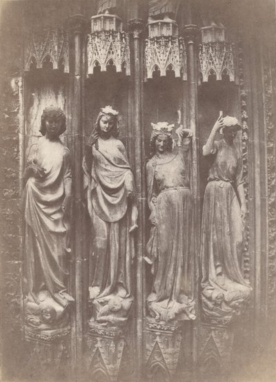 Dyderne knuser lasterne, Strasbourg-katedralen, 1853. af Charles Marville