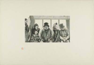 Interiør af en bus af Charles Maurand