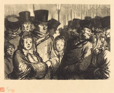 Boulevard du Temple ved midnat af Charles Maurand after Honoré Daumier