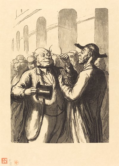 Verdensudstilling: Inspektionen af ​​fotografier ved vendekorserne af Charles Maurand after Honoré Daumier