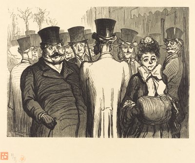 Italienernes Boulevard af Charles Maurand after Honoré Daumier