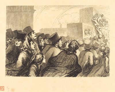 Søndagsrejsende af Charles Maurand after Honoré Daumier