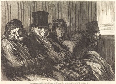 sjovt tog af Charles Maurand after Honoré Daumier