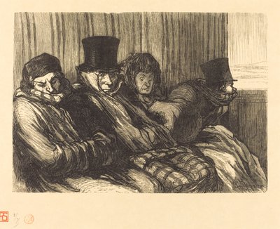 sjovt tog af Charles Maurand after Honoré Daumier