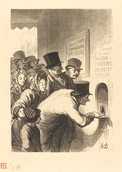 En teaterboks af Charles Maurand after Honoré Daumier