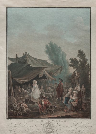 Landsbybryllup, 1785. af Charles Melchior Descourtis