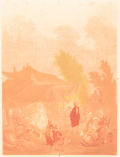 Noce de Village (landsbybryllup) af Charles Melchior Descourtis after Nicolas Antoine Taunay