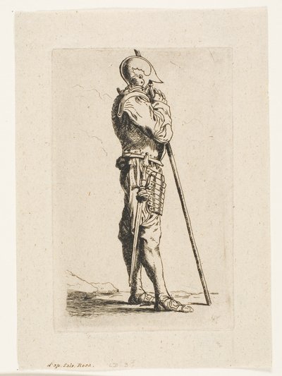 En Soldat Stående, i Profil af Charles Meryon