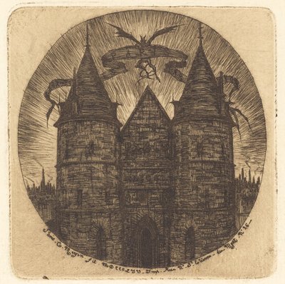 Den gamle port til Justitspaladset, Paris af Charles Meryon