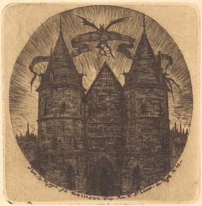 Den gamle port til Justitspaladset, Paris af Charles Meryon