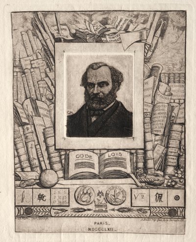 Armand Gueraud fra Nantes, Bogtrykker og Bogstavmand af Charles Meryon
