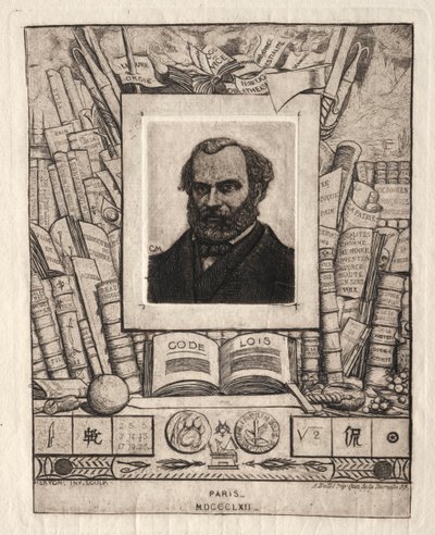 Armand Gueraud af Nantes, Bogtrykker og Bogstavmand, 1862. af Charles Meryon