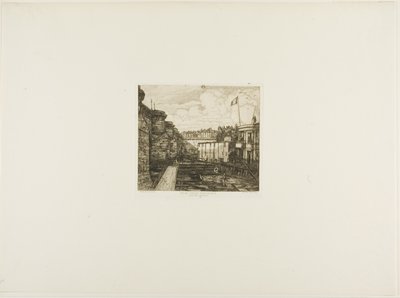 Chevrers etablissement for kolde bade, Paris af Charles Meryon