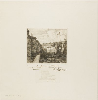 Chevrers etablissement for kolde bade, Paris af Charles Meryon