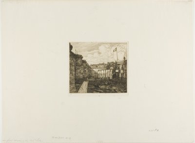 Chevrers etablissement for kolde bade, Paris af Charles Meryon