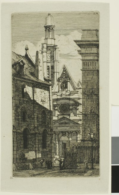 St. Etienne du Mont-kirken, Paris af Charles Meryon