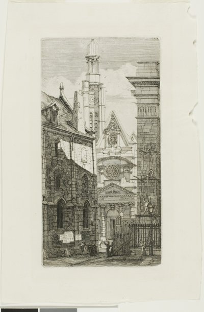 St. Etienne du Mont-kirken, Paris af Charles Meryon