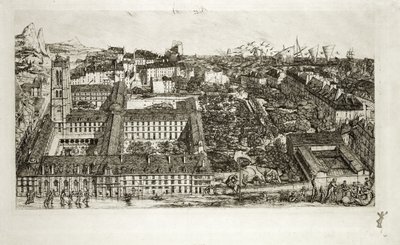 College Henri IV og Lycee Napoleon, 1864 af Charles Meryon