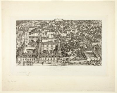 College Henry IV (eller Lycée Napoléon), Paris af Charles Meryon