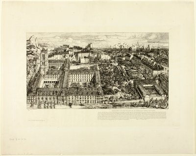College Henry IV (eller Lycée Napoléon), Paris af Charles Meryon