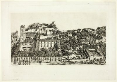 College Henry IV (eller Lycée Napoléon), Paris af Charles Meryon