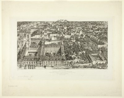 College Henry IV (eller Lycée Napoléon), Paris af Charles Meryon