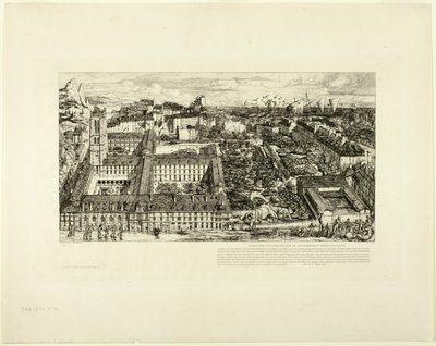 College Henry IV (eller Lycée Napoléon), Paris af Charles Meryon