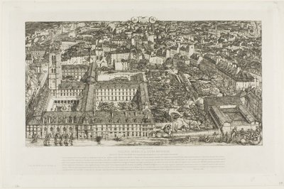 College Henry IV (eller Lycée Napoléon), Paris af Charles Meryon