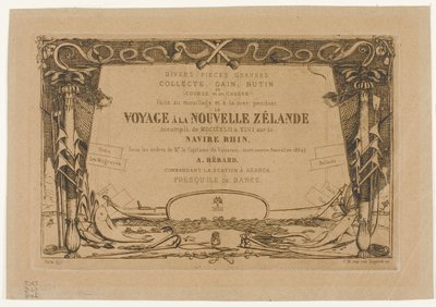 Omslag til en rejse til New Zealand (1842-46) af Charles Meryon