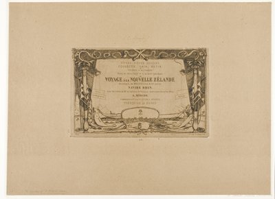 Omslag til en rejse til New Zealand (1842-46) af Charles Meryon