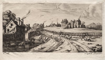 Indgang til Faubourg, Saint-Marceau, Paris af Charles Meryon