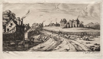 Indgang til Faubourg, Saint-Marceau, Paris, 1850. af Charles Meryon