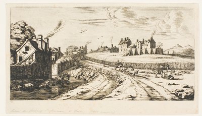 Indgang til forstaden Saint-Marceau, Paris af Charles Meryon