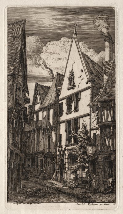 Raderinger af Paris: i Bourges af Charles Meryon