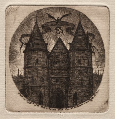 Etchings of Paris: Old Gate of the Palace of Justice, 1854. af Charles Meryon