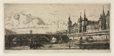 Etchings of Paris: The Exchange Bridge, 1854. af Charles Meryon